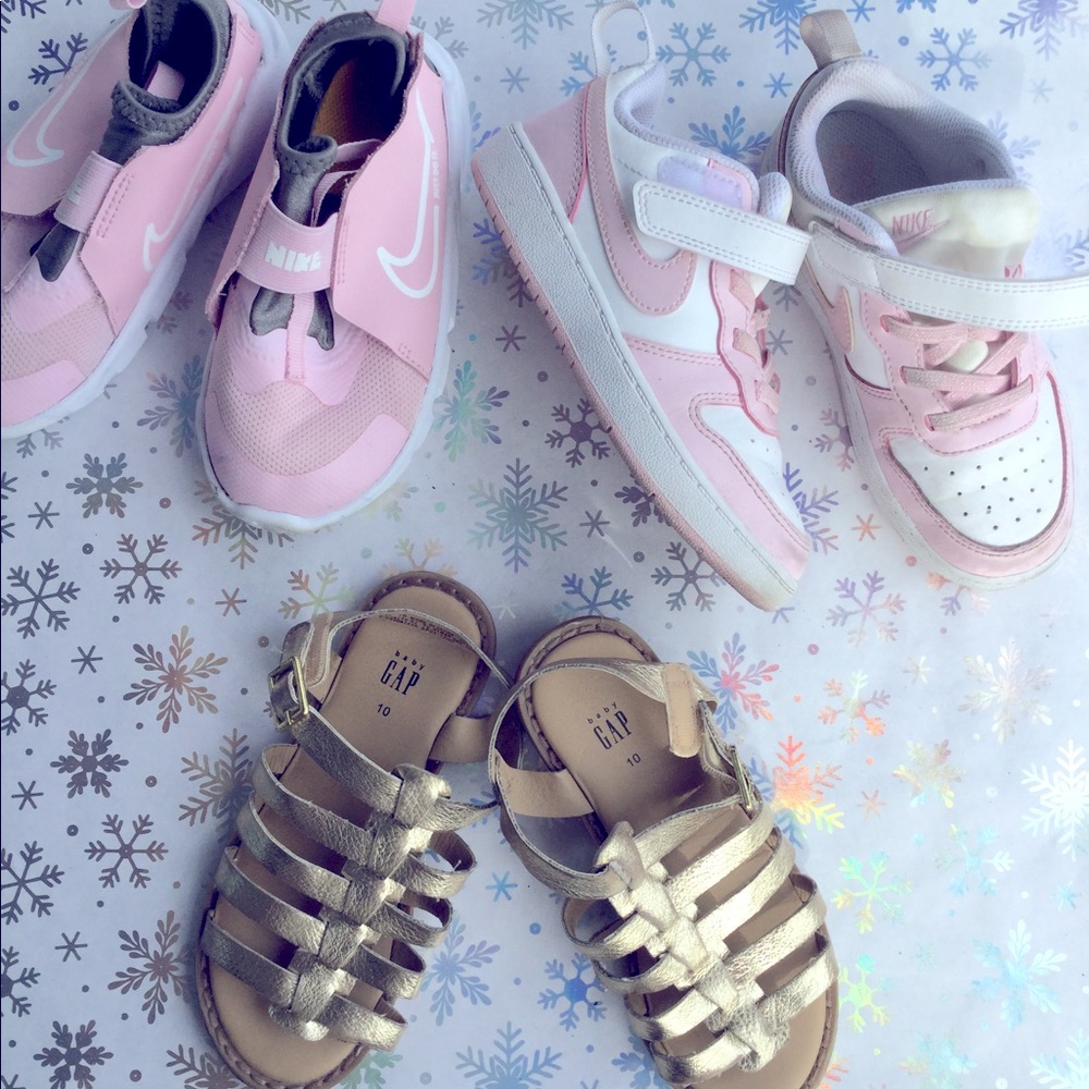 Nike sneakers bundle girl and gap sandals